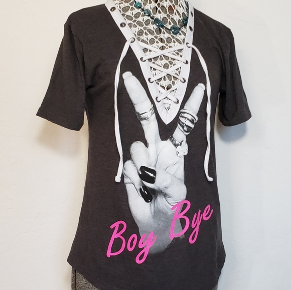 On Fire Tops - On Fire Boy Bye Graphic Tshirt
